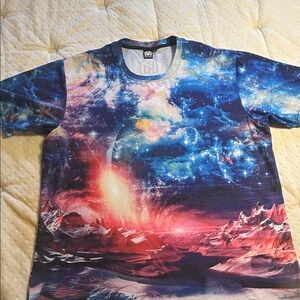 Galaxy Print Short Sleeve Tee